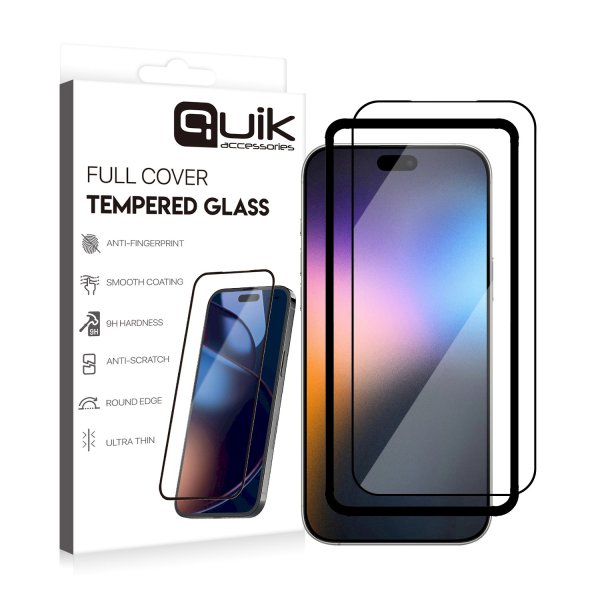 Quik Accessories Full Cover Tempered Glass Защитное Стекло для Apple iPhone 17 Pro Max
