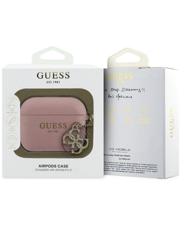 Guess 4G Charm Silicone Case Чехол для наушников Apple AirPods Pro 3