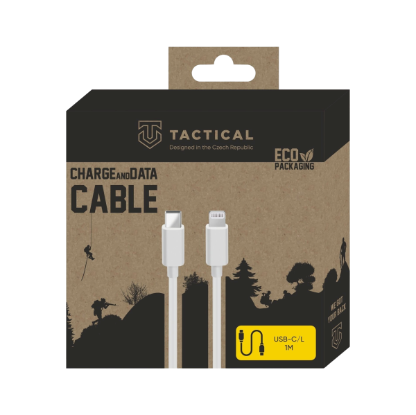 Tactical Smooth Thread USB-C/Lightning Кабель 1m / белый