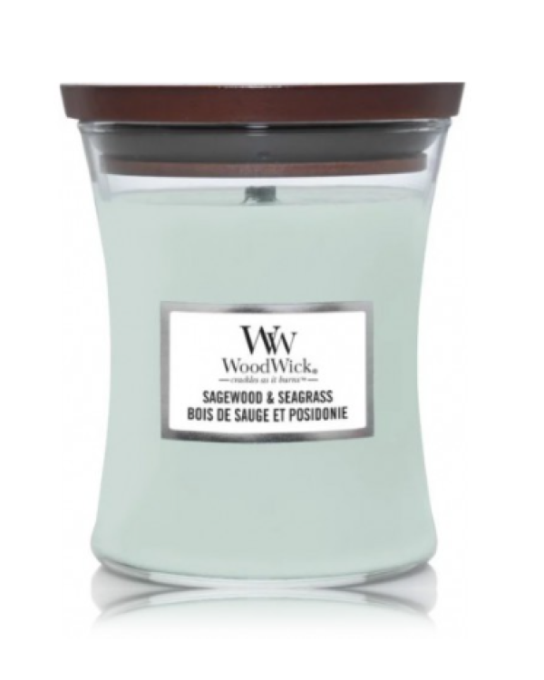 Woodwick Sagewood & Seagrass Aроматическая свеча 453,6 g
