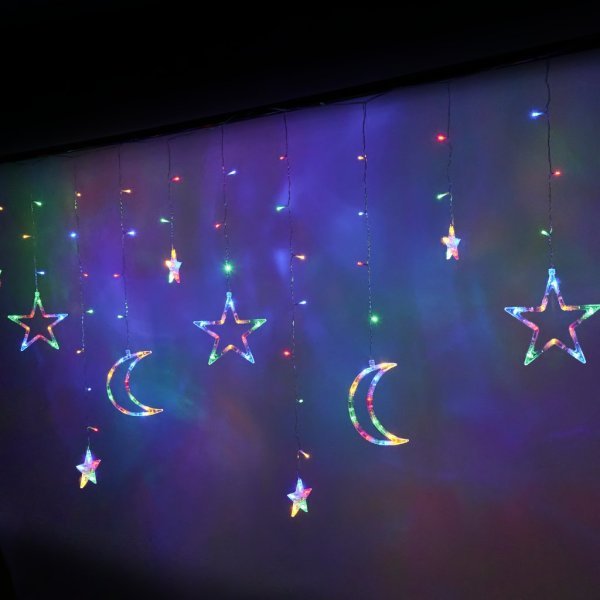 Обложка книги «RoGer LED Освещенные Подвески Звезды и Луна 2,5m / 138LED Многоцветный»