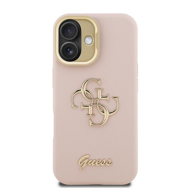 Guess PU Grained 4G Logo Stand Camera Frame Case Чехол для Apple iPhone 16