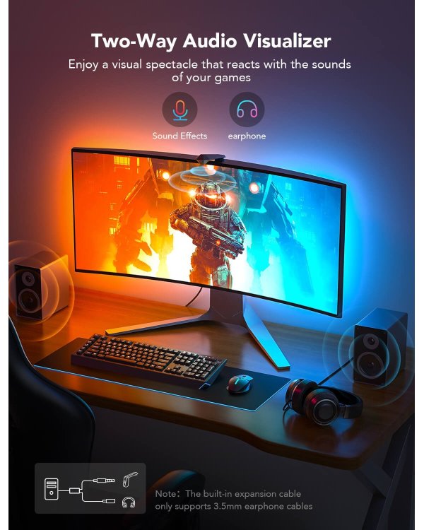 Govee H604B Dreamview G1 Gaming RGBIC Monitor Lightning Bluetooth / Wi-Fi / 24"-32"