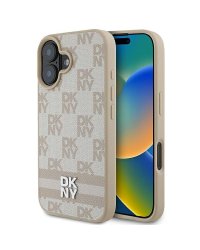 DKNY Checkered Pattern & Printed Stripes Защитный Чехол для Apple iPhone 16