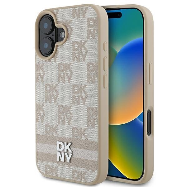 DKNY Checkered Pattern & Printed Stripes Защитный Чехол для Apple iPhone 16