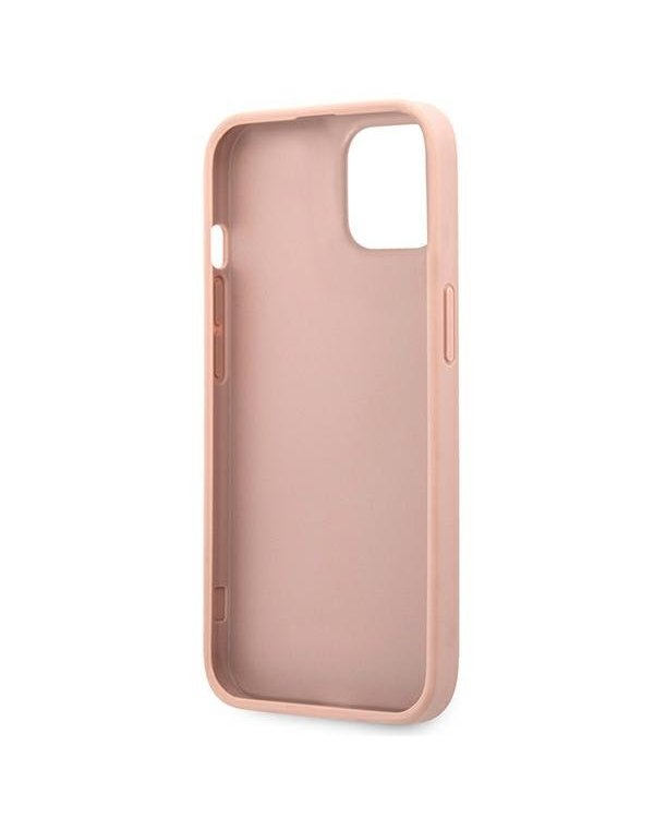 Guess GUHCP13MPSASBPI Saffiano Stripe Back Case Чехол для Apple iPhone 13 Rose