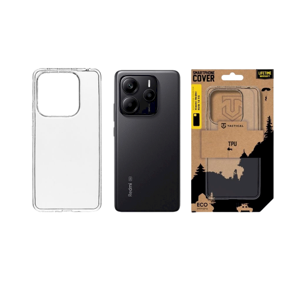 Tactical TPU Cover Защитный чехол для Xiaomi Redmi Note 14 5G / прозрачный