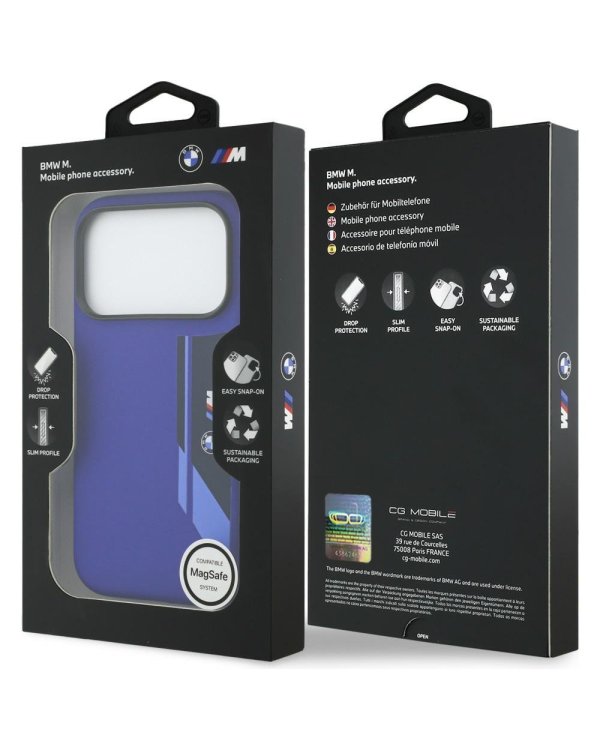 BMW M Silicon Vertical Logo MagSafe Case Защитный Чехол для Apple iPhone 17 Pro