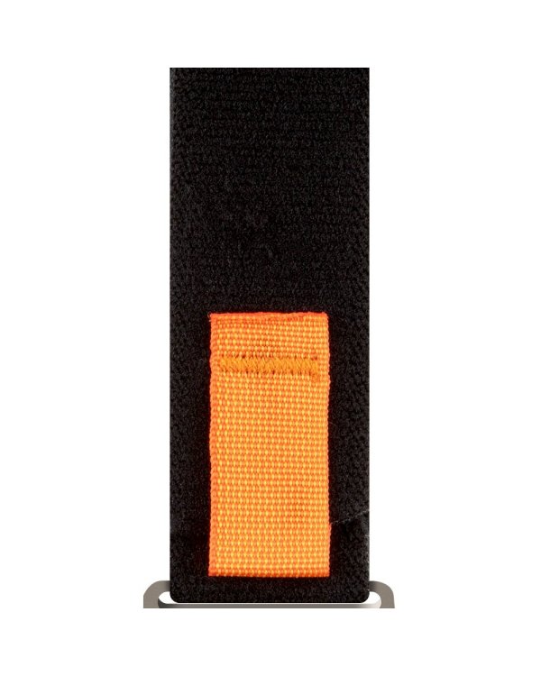OBAL:ME Textile Strap Ремешок для часов Apple Watch 42-49mm M-L / чёрный/оранжевый