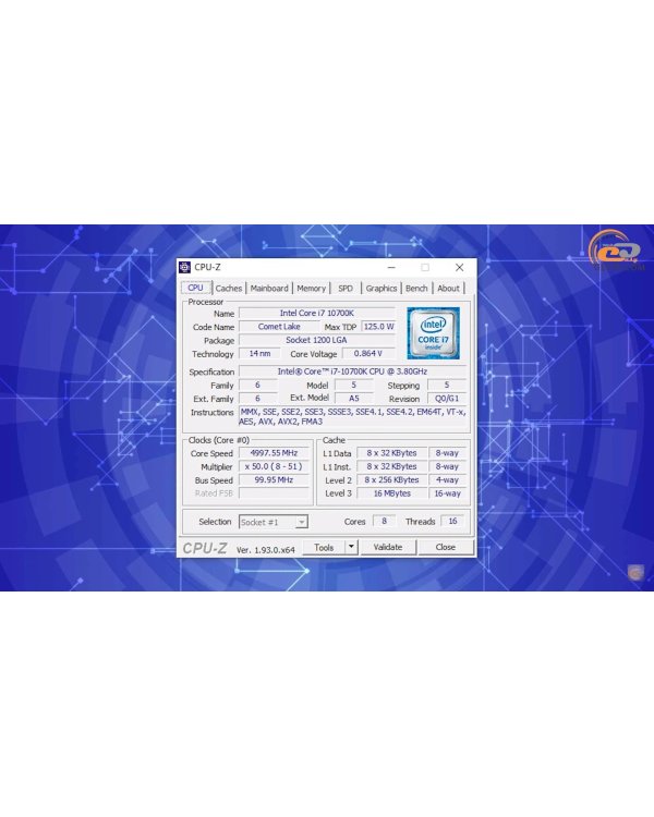 CPU Intel Core i7-10700K 3,8GHz / 16MB / LGA1200 / Tray