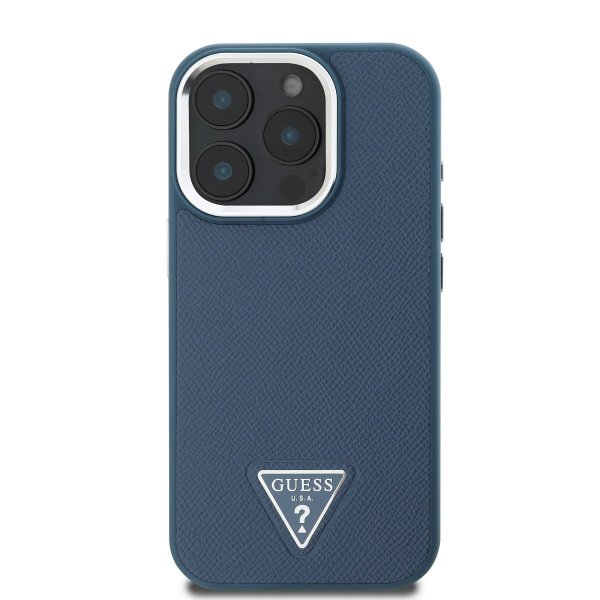 Guess PU Grained Triangle Logo Case Чехол для Apple iPhone 16 Pro