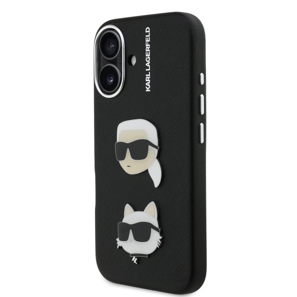 Karl Lagerfeld Grained PU K&CH Heads Case Чехол для Apple iPhone 16