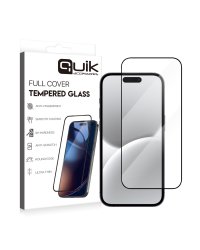 Quik Accessories Full Cover Tempered Glass Защитное Стекло для Apple iPhone 16