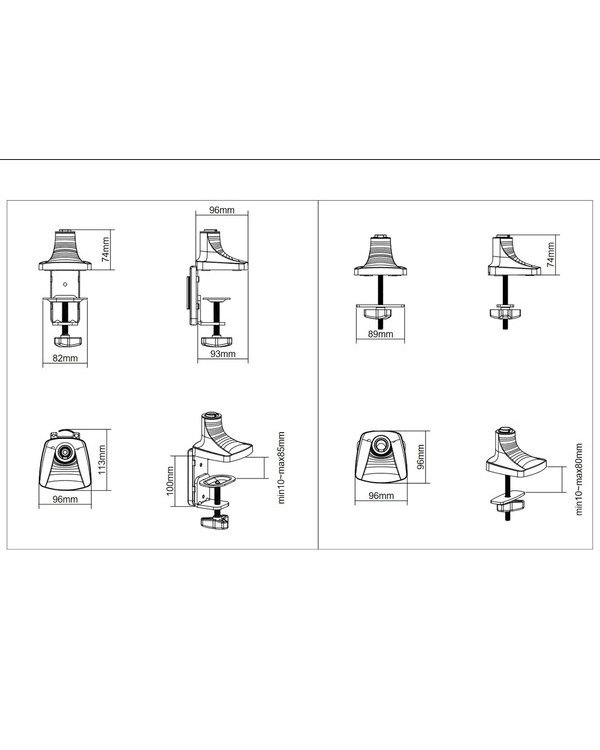 Multibrackets MB-3262 Держатель монитора с регулировкой высоты