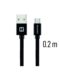 Swissten Textile Quick Charge Универсальный Micro USB Кабель данных 0.2m