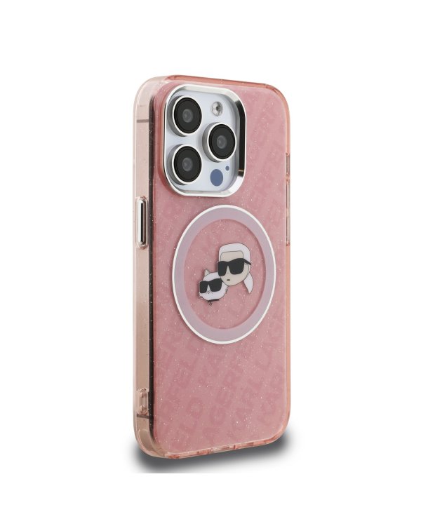 Karl Lagerfeld IML K&CH Heads Repeated Logo MagSafe Case Чехол для Apple iPhone 15 Pro Max