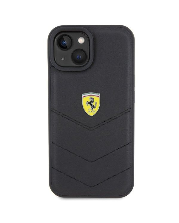 Ferrari Quilted Metal Logo Back Case Защитный Чехол для Apple iPhone 15