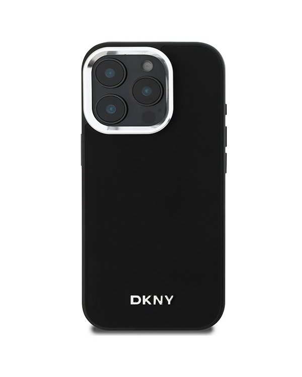 DKNY Plain Silver Logo MagSafe Защитный Чехол для Apple iPhone 16 Pro
