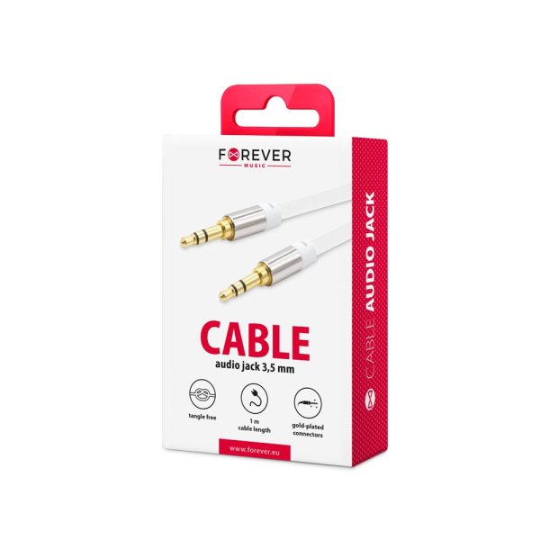Обложка книги «Forever Audio AUX провод 3.5 mm -> 3.5 mm 1m Белый»