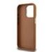 Guess PU Grained 4G Logo Stand Camera Frame Case Защитный чехол для iPhone 15 Pro / коричневый