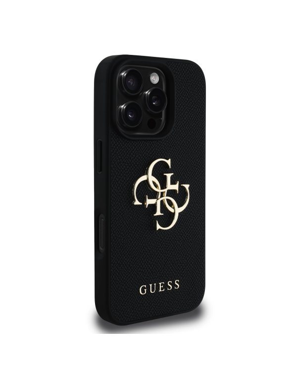 Guess PU Grained 4G Metal Logo Чехол Case для Apple iPhone 16 Pro