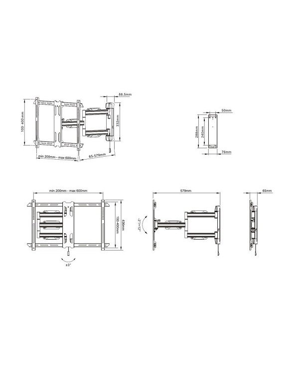 Multibrackets MB-6706 Настенный кронштейн для телевизора для телевизоров до 70" / 40kg