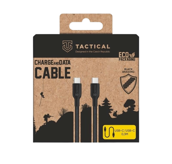 Tactical Stitch Thread USB-C/USB-C Кабель 0.3m / чёрный