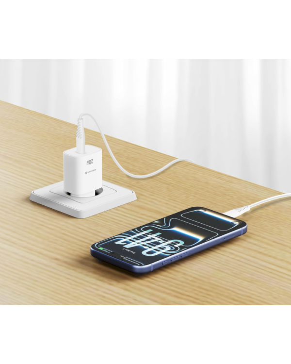 Дополнительное изображение книги «Swissten Edge Сетевое зарядное устройство USB-C GaN 20W White»