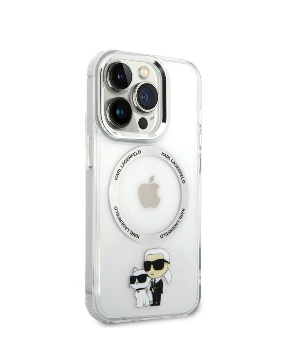 Karl Lagerfeld IML Karl and Choupette MagSafe Case Защитный чехол для iPhone 15 Pro / прозрачный