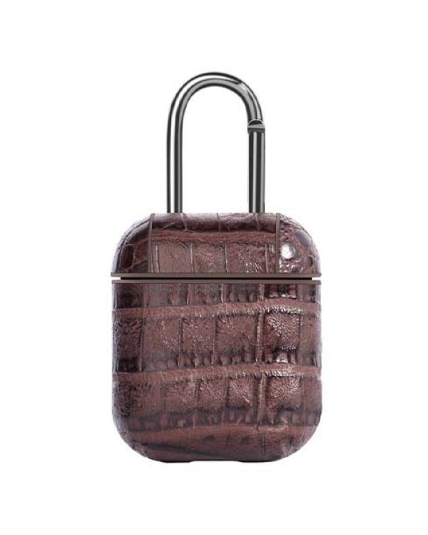 Devia Lux Series Eco Кожаный чехол с магнитным карабином Apple AirPods 1st Generation