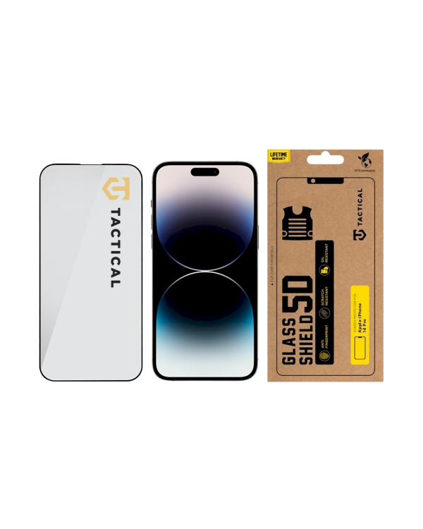 Tactical Glass Shield 5D Защитное стекло для Apple iPhone 14 Pro / чёрный