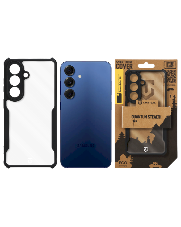 Tactical Quantum Stealth Cover Защитный чехол для Samsung Galaxy S26 / прозрачный/чёрный