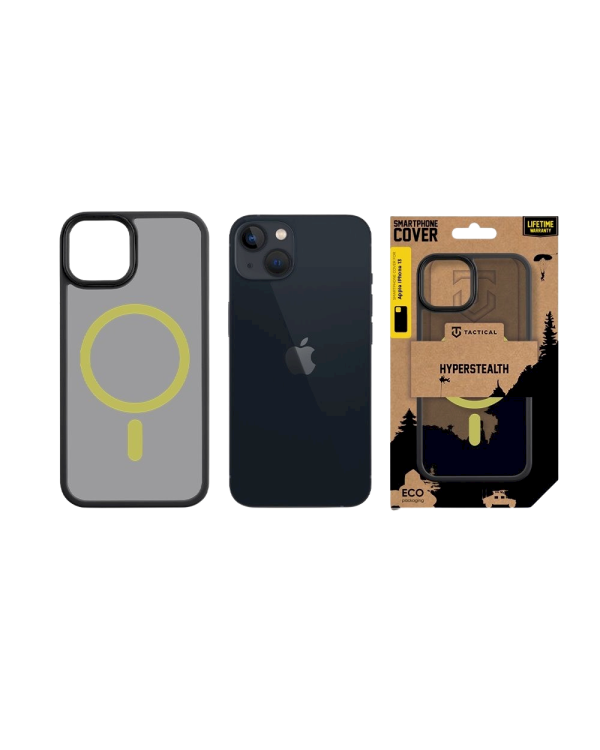 Дополнительное изображение книги «Tactical MagForce Hyperstealth 2.0 Защитный чехол для iPhone 13 / чёрный/жёлтый»