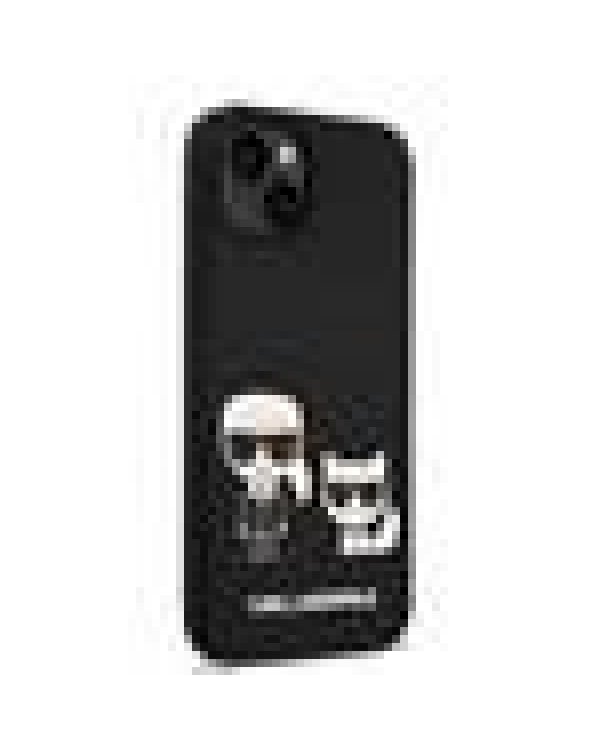 Karl Lagerfeld MagSafe Liquid Silicone Karl and Choupette Защитный чехол для iPhone 14 Plus / чёрный
