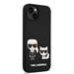 Karl Lagerfeld MagSafe Liquid Silicone Karl and Choupette Защитный чехол для iPhone 14 Plus / чёрный