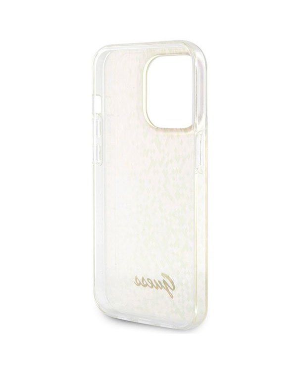 Guess IML Faceted Mirror Disco Iridescent Case Защитный Чехол для iPhone Apple 15 Pro Max
