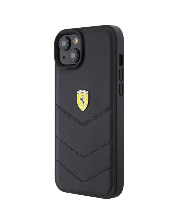 Ferrari Quilted Metal Logo Back Case Защитный Чехол для Apple iPhone 15 Plus