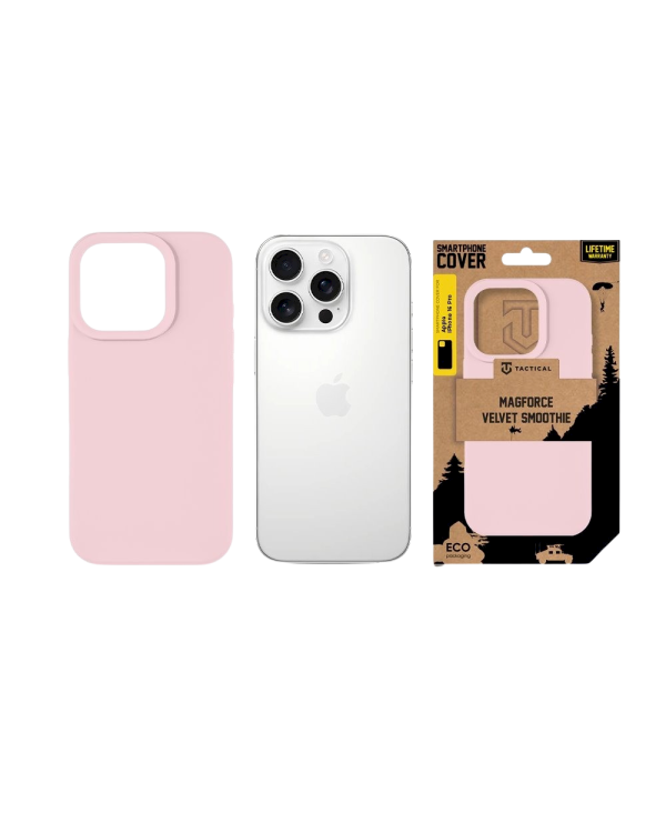 Tactical MagForce Velvet Smoothie Cover Защитный чехол для Apple iPhone 16 Pro / розовый