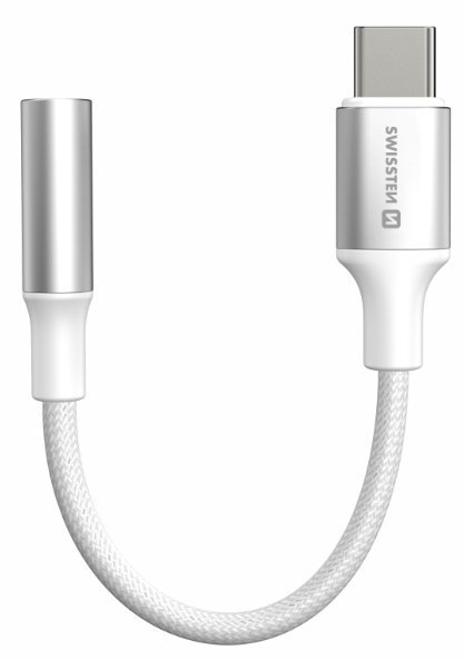 Swissten Textile USB-C нa 3.5 mm Аудио Адаптер 15cm