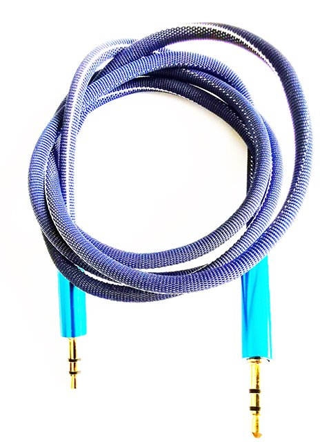 Обложка книги «Mocco Textile Премиум AUX провод 3.5 mm -> 3.5 mm 1m Cиний»