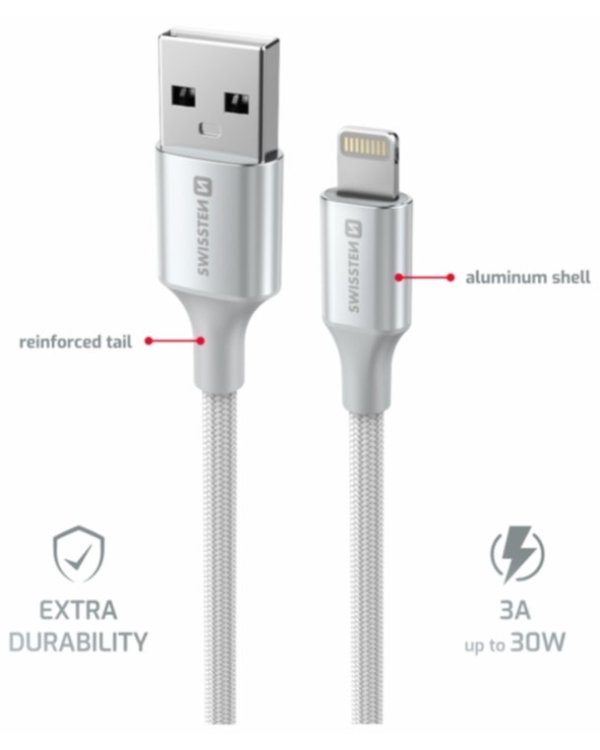 Swissten Textile II USB - Lightning кабель для передачи данных и зарядки 1.5m