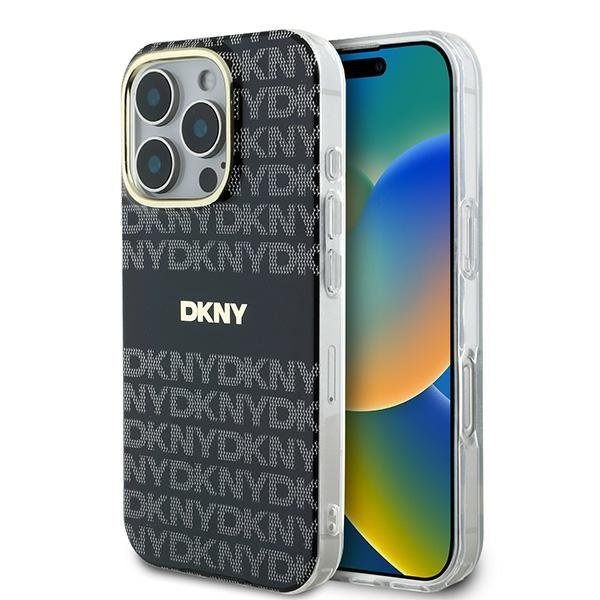 DKNY Repeat Texture Pattern With Stripe Защитный Чехол для Apple iPhone 16 Pro Max