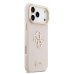 Guess PU Grained 4G Logo Stand Camera Frame Case Защитный чехол для iPhone 17 Pro Max / розовый