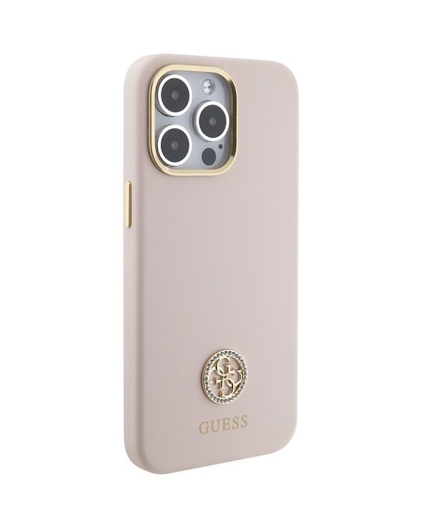 Guess Silicone Logo Strass 4G Back Case Защитный Чехол для Apple iPhone 15 Pro Max
