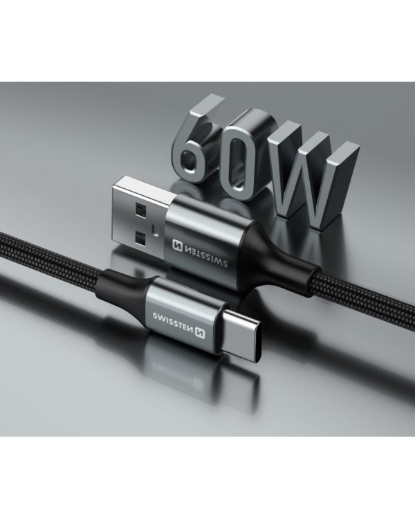 Swissten Textile II USB - USB-C Kабель для передачи данных и зарядки 1.5m