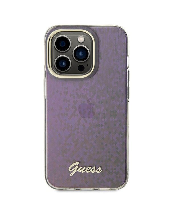 Guess IML Faceted Mirror Disco Iridescent Case Защитный Чехол для iPhone Apple 15 Pro Max