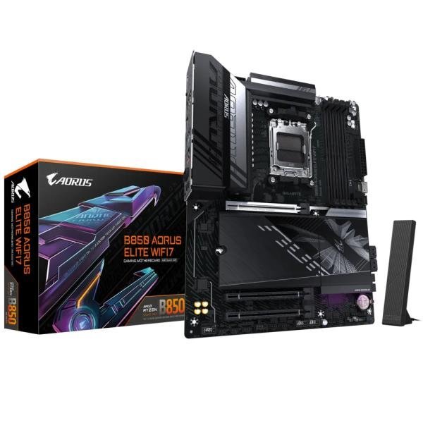 Gigabyte B850 A Elite WF7 Материнская плата AMD AM5 / B850 / DDR5 4×DIMM / ATX / Wi-Fi 7 / 2.5 GbE