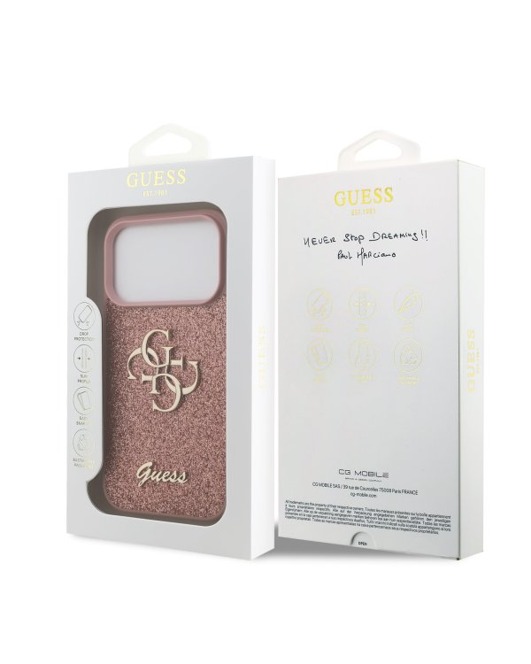 Дополнительное изображение книги «Guess PU Fixed Glitter 4G Metal Logo Case Чехол для Apple iPhone 17 Pro»