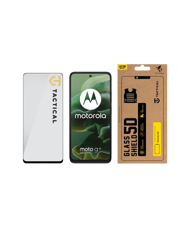 Tactical Glass Shield 5D Защитное стекло для Motorola G35 / чёрный