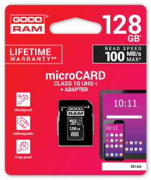 Goodram microSDXC class 10 UHS I 128GB Карта памяти + Адаптер